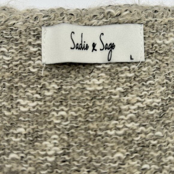 Sadie & Sage Beige Knit Vest Stretchy Granola Boho Cottagecore Outdoor Size L - Picture 5 of 7